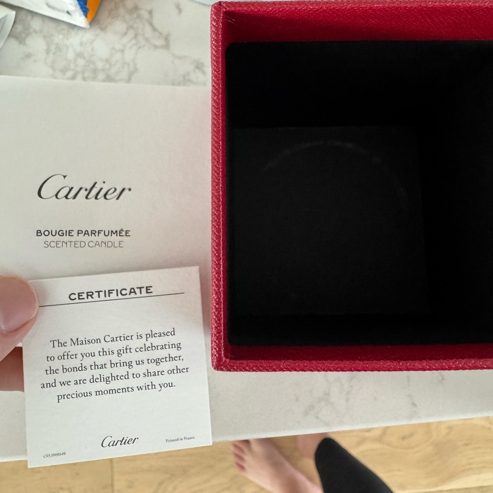Brand new in box never used Cartier candle